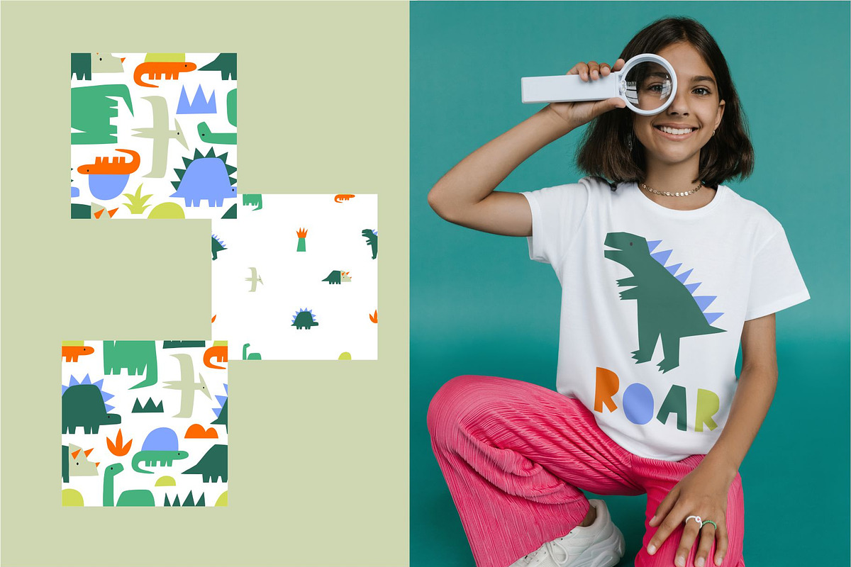 Dinosaurs - Bold vector clipat, a Decorative Illustration by Barkova Nadya (Photo 4 of 5)