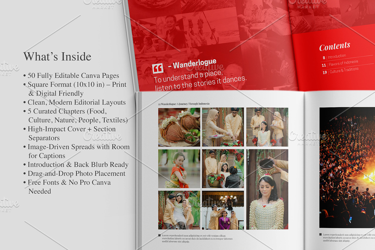 Coffee Table Book Template in Canva preview 2