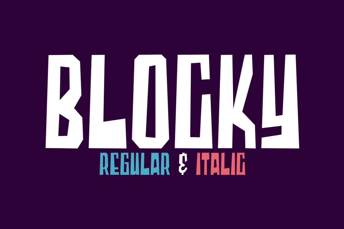 Blocky - 2 Styled Font