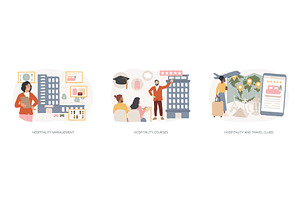 Hotel business isolated concept, an Illustration by Visual Generation