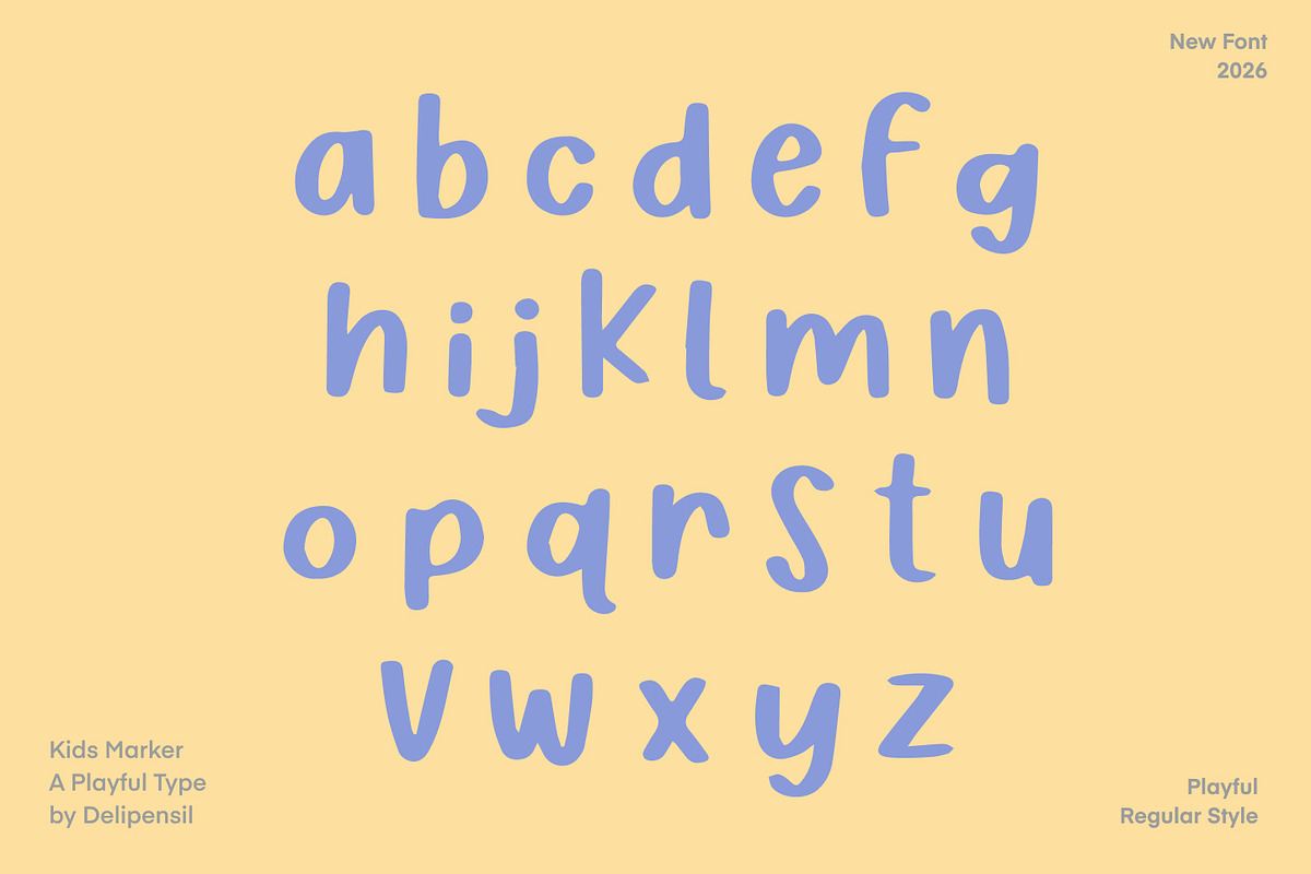 Kids Marker - Playful Handwritten, a Handwritten Font by delipensil (Photo 7 of 8)