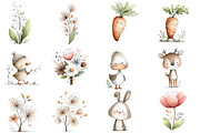 Watercolor Spring Nursery Clipart, an Illustration by Designworld (Thumbnail 3 of 6)