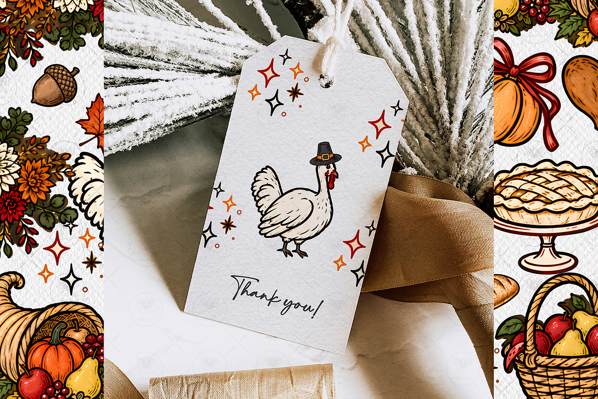Thanksgiving Whimsical Doodles, a Decorative Illustration by BigCakeBee (Photo 3 of 3)