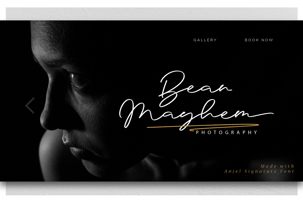 Anjel // Classy Signature Font preview 2