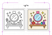 Cozy Girly Coloring Pages Bold and E, a Decorative Illustration by Ink Gallery (Thumbnail 6 of 9)