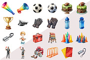 Watercolor Soccer Clipart, an Illustration by Design Market (Thumbnail 2 of 3)