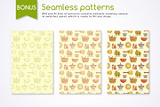 Picnic and BBQ icons + Patterns, an Outline Icon by JuliaMalinovskaya (Thumbnail 3 of 4)