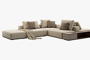 Poliform Westside Sofa set 3, a Furniture 3D Model by 3dmitruk (Thumbnail 2 of 18)