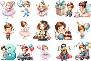 Little Boy and Girl Birthday, an Illustration by Designking (Thumbnail 2 of 4)