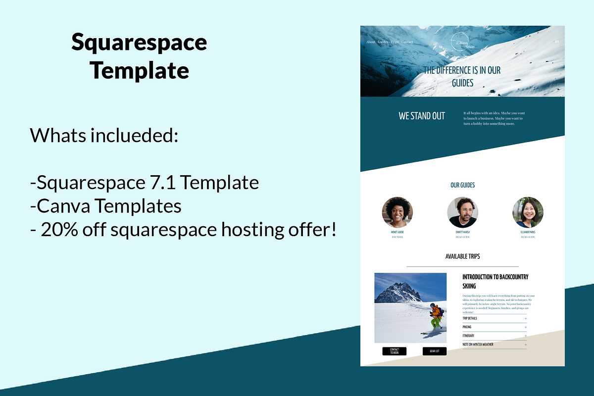 One Pager for booking trips, a Templates & Theme by Delaney Adrian (Photo 3 of 9)