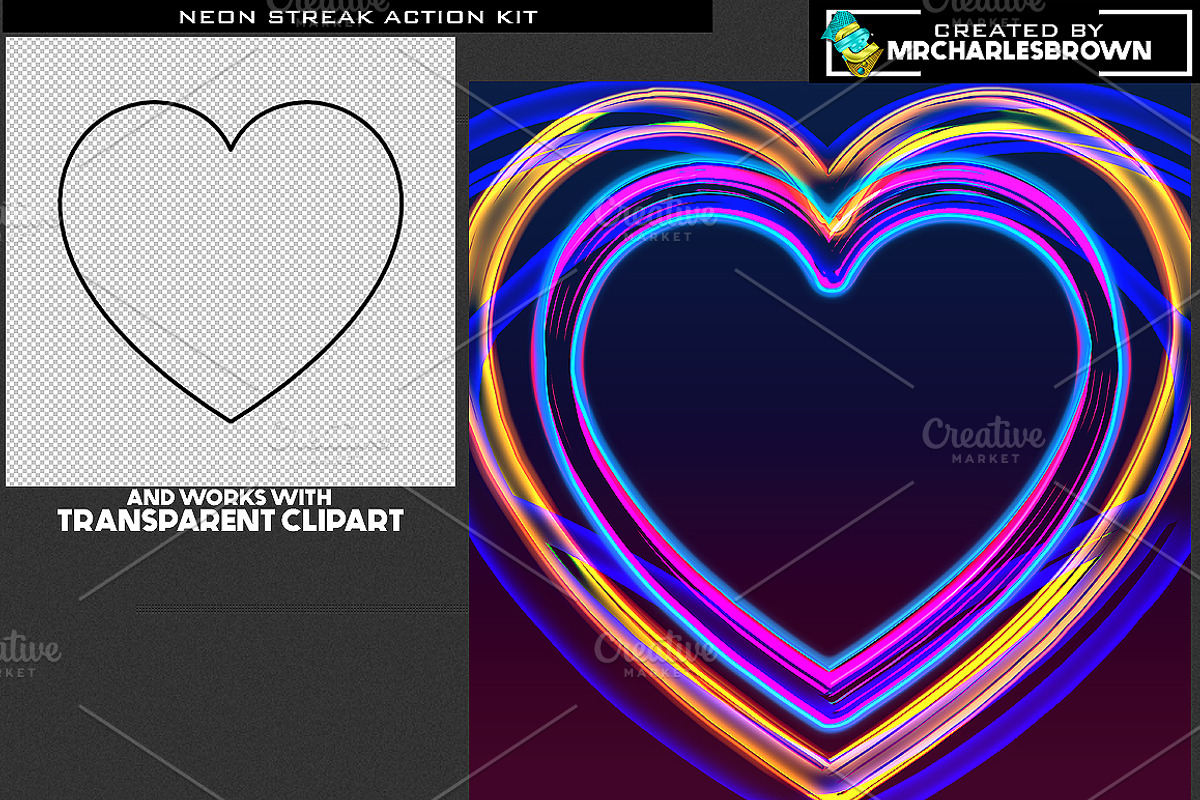 Neon Streak Action Kit, a Brushes & More by mrcharlesbrown (Photo 7 of 11)
