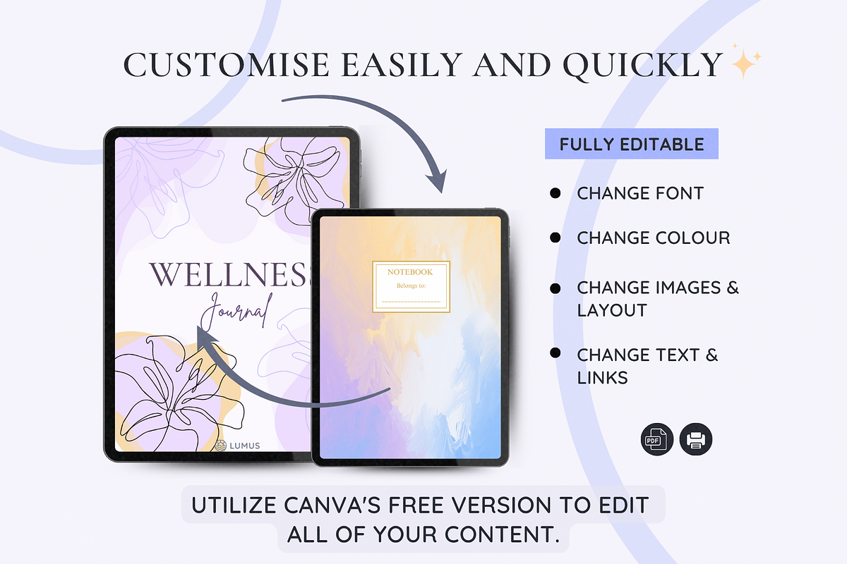 Wellness Digital Planner, a Templates & Theme by LumusStudio (Photo 6 of 9)