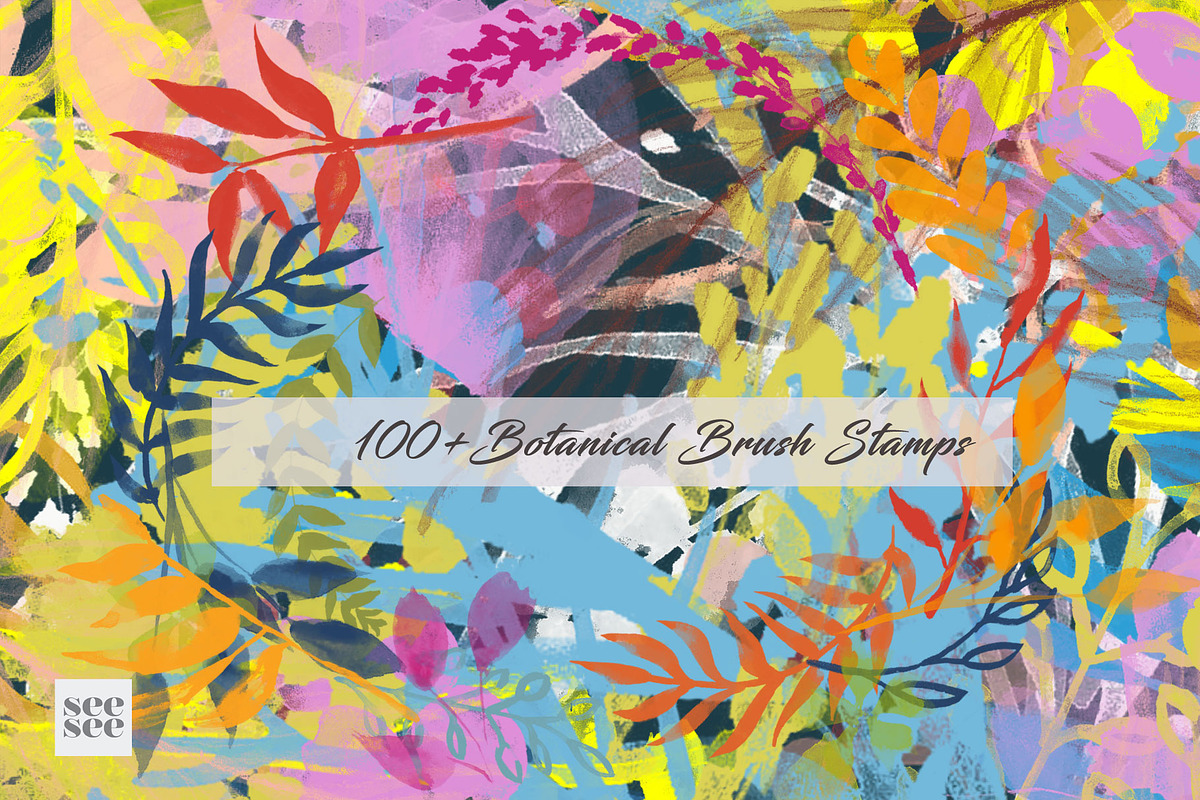 100+ Botanical Procreate Brush Stamp, a Brush Add-On by CC CREATIVE CO (Photo 14 of 16)