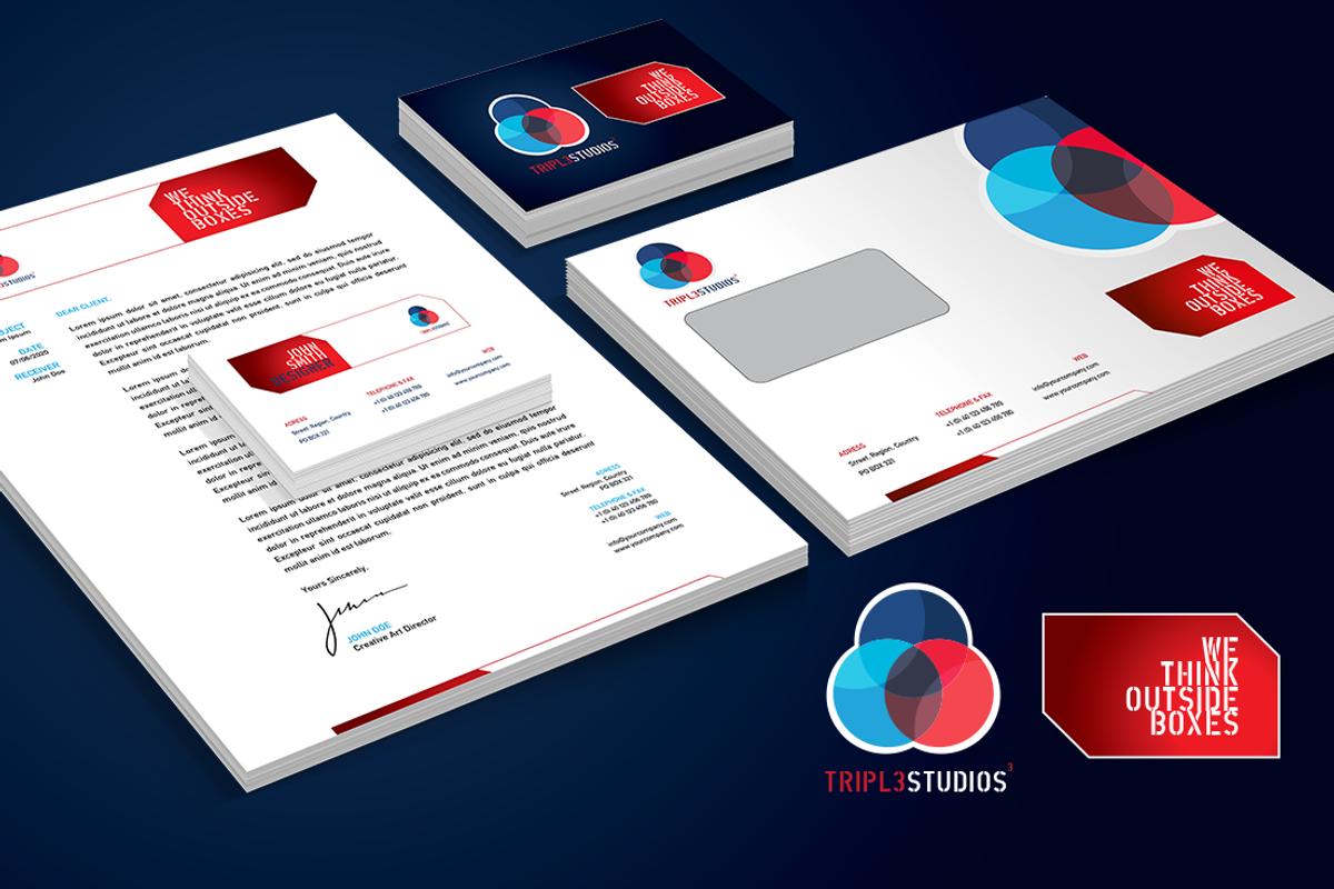 RW Modern & Creative Identity + Logo, a Stationery Template by Reclameworks (Photo 1 of 5)