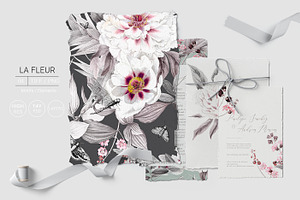 La Fleur, Pattern & Illustration Set