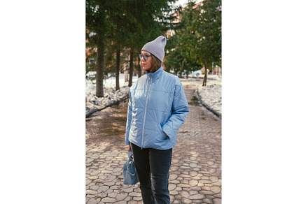 Portrait of a stylish woman in blue, a Person Photo by Jan Jack Russo Media
