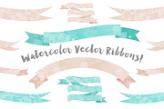 Ribbon Watercolor Vector Graphics, a Graphic by TheBlogLoft (Thumbnail 1 of 2)