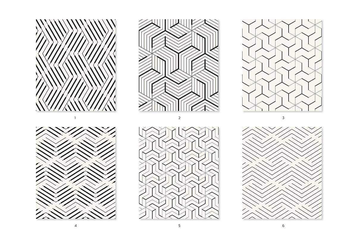 Hexagonal | 42 Seamless Patterns, a Pattern Graphic by Curly_Pat (Photo 2 of 11)