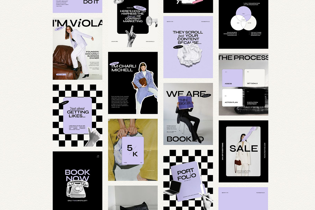 Purple Bold Instagram Template, a Social Media Template by Row Creative (Photo 7 of 10)