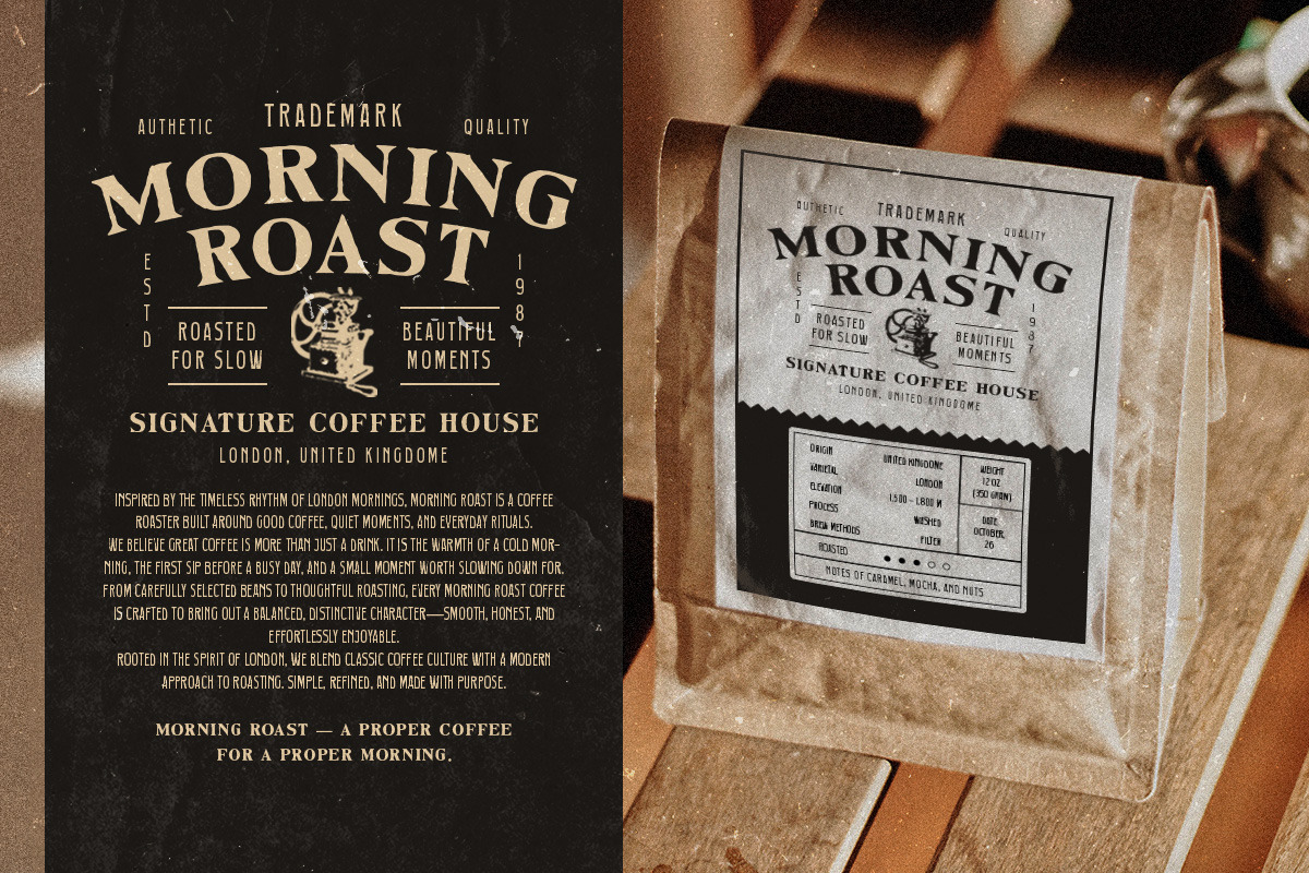 Carvent Neutral Vintage Font Trio, a Script Font by Letterhend Studio (Photo 8 of 10)
