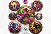 Women's Day Round Cliparts V3, a Seasonal Illustration by ThatsDesignArt (Thumbnail 11 of 11)