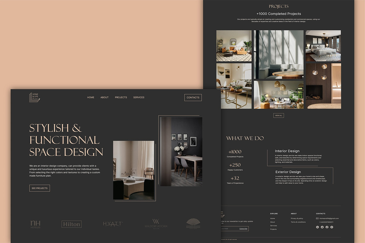 Interior Design Website UI/UX Design, a Websites & App Template by ...