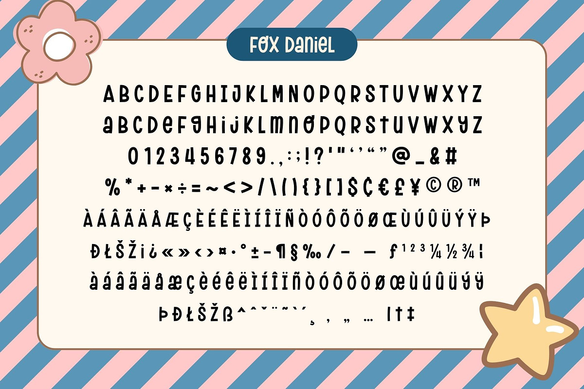 Fox Daniel : 6 Font Styles, a Symbol Font by Fox7 By Rattana (Photo 7 of 13)