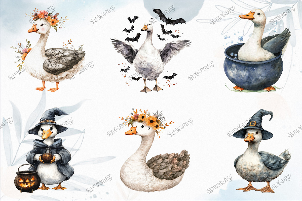 Goose Halloween Clipart, an Illustration by designcity5 (Photo 2 of 5)
