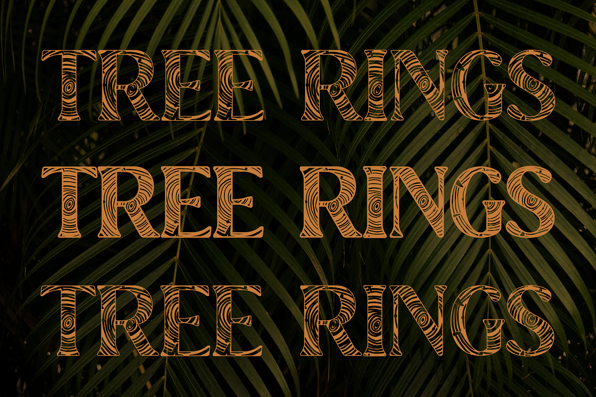 Tree Rings Font, a Sans Serif Font by OMG IT'S LINDZ (Photo 2 of 6)