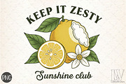 Keep It Zesty Sunshine Club PNG, an Illustration by Libby Wishes (Thumbnail 1 of 6)