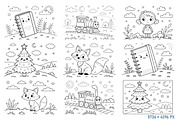 Big Kids Coloring Pages Bundle, an Education Illustration by Vaniuta_Art (Thumbnail 5 of 7)