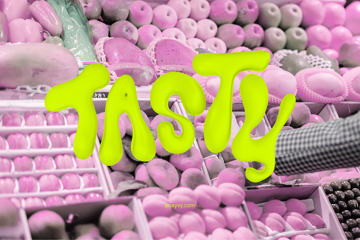 ok cool, metallic bubble font duo, a Font by ana & yvy (Photo 8 of 18)
