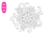 Flower Mandala: 5 Adult Coloring 3, a Poster Template by Michiru13 (Thumbnail 5 of 6)