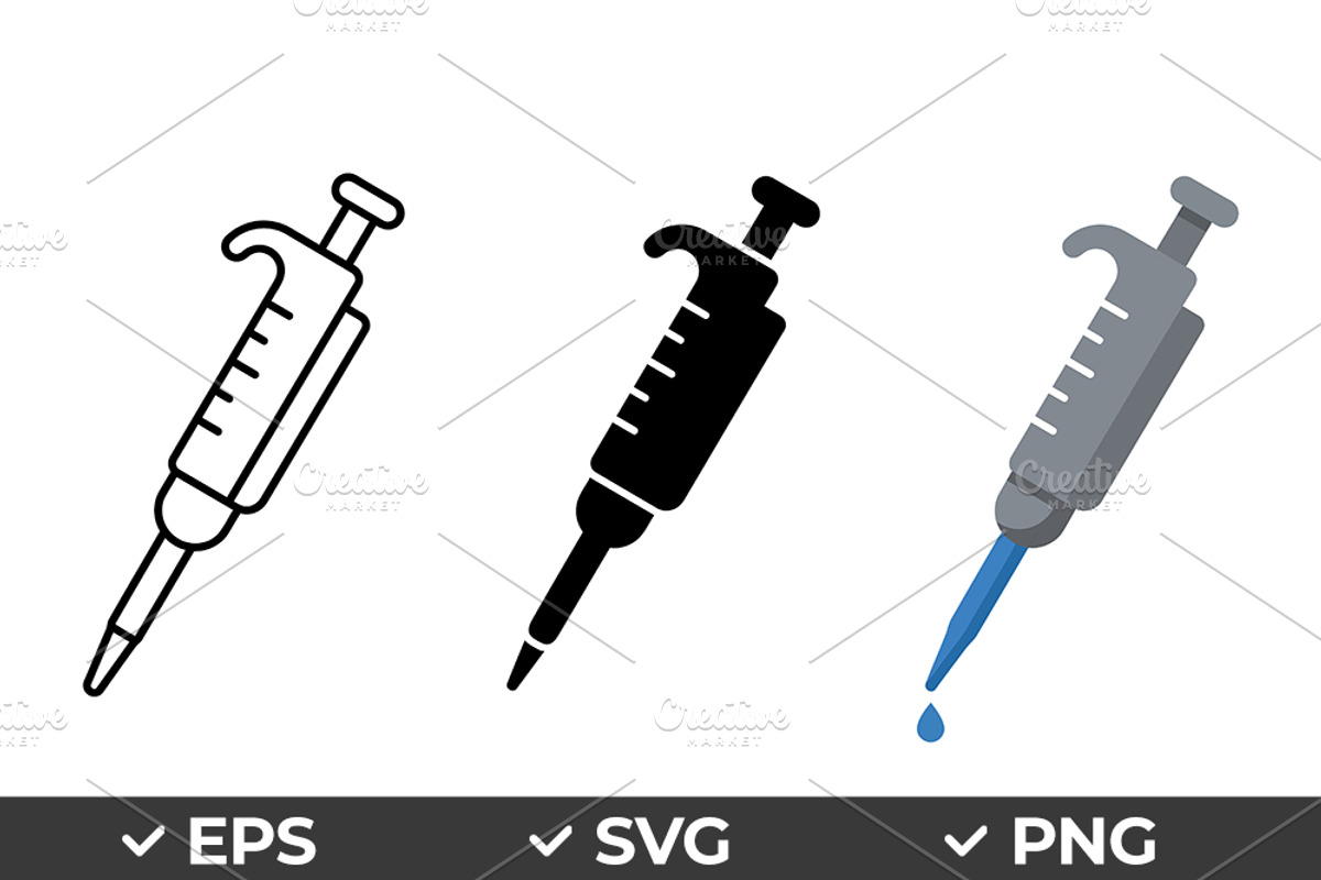 Laboratory Micropipette Vector Icon, an Object Graphic by Artonix (Photo 1 of 3)