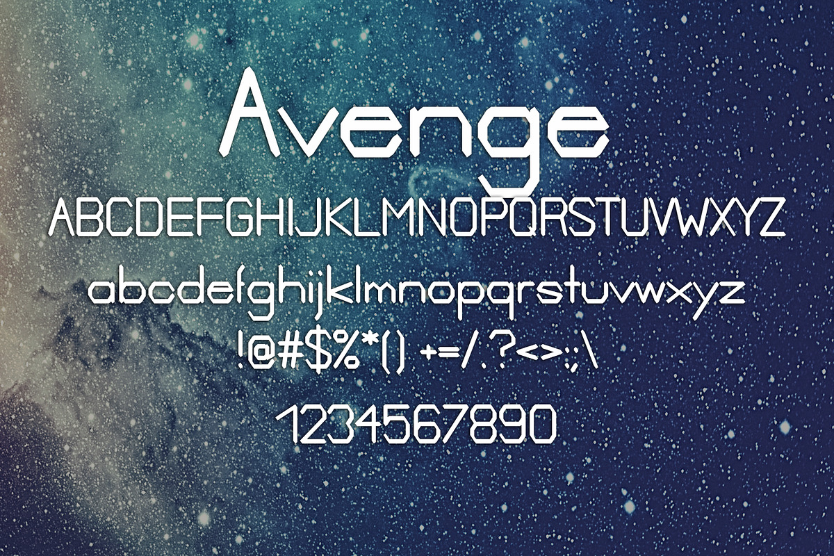 AVENGE font preview 2