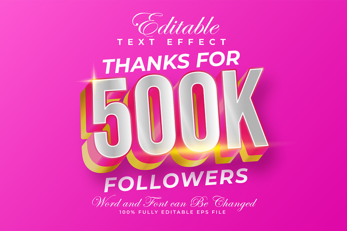 Followers Text Effect Style | Vector, a Layer Style Add-On by padilah_a (Photo 2 of 6)