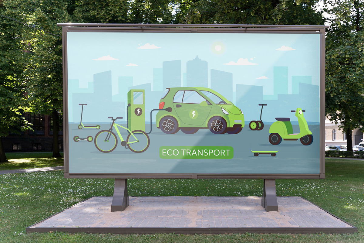 People riding eco electric transport, a Person Illustration by Anna Summer (Photo 7 of 9)