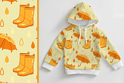Rainy day vector Clipart & Patterns, a Seasonal Illustration by Carpet Tapete Pretzel (Thumbnail 7 of 9)