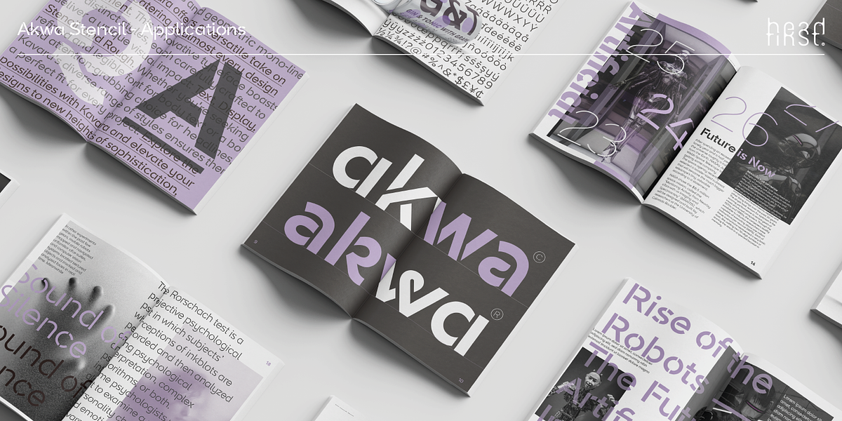 Akwa Stencil, a Sans Serif Font by HeadFirst (Photo 16 of 36)