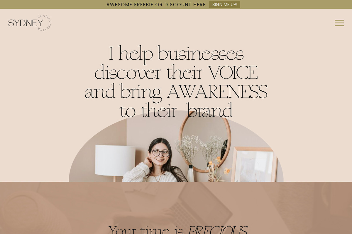 Showit Website Template - Sydney, a Websites & App Template by Capri & Rome (Photo 2 of 7)