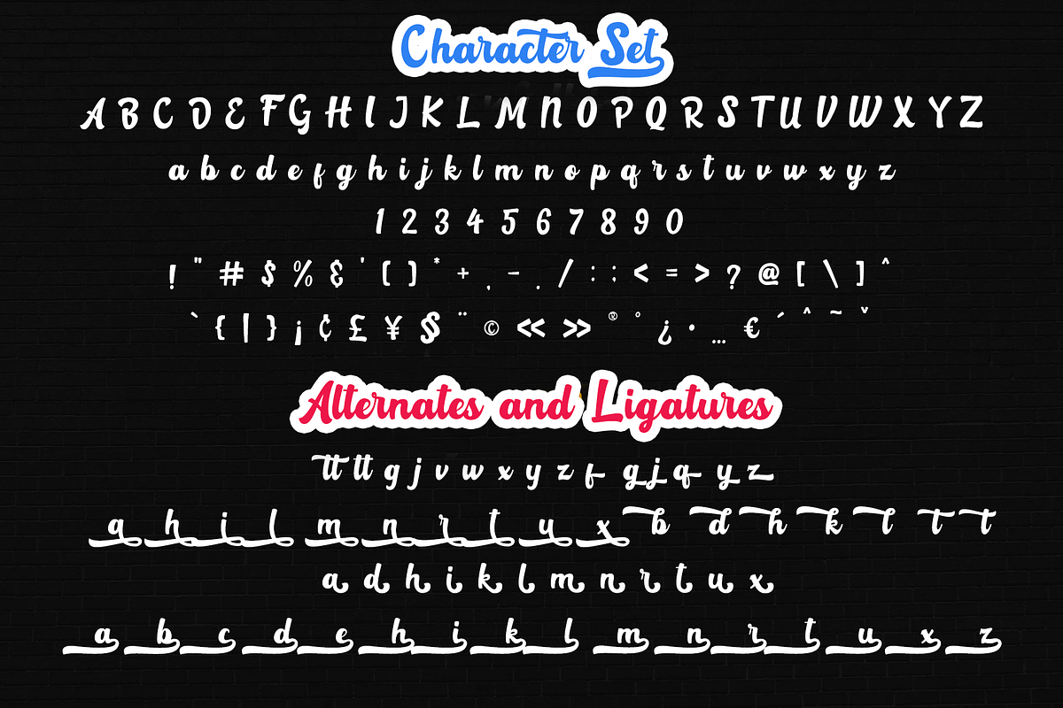 Rotterin Script - Layered Font preview 6