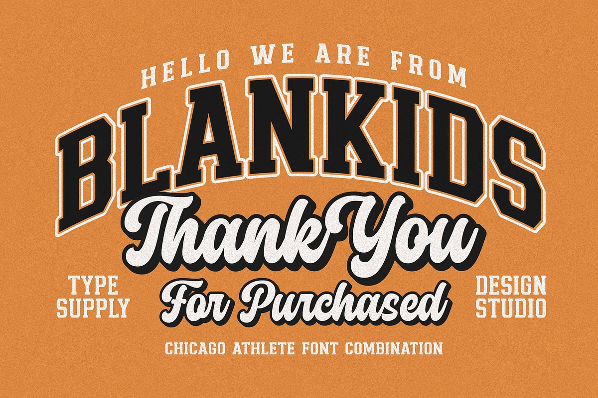 Chicago Athlete a Retro Sporty Font, a Slab Serif Font by Blankids Studio (Photo 14 of 14)
