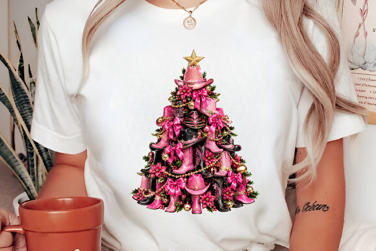 Coquette Cowgirl Christmas Tree PNG, a Transportation Illustration by Digital Artistic99 (Photo 4 of 9)