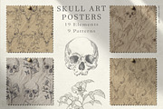 SKULL ART POSTERS, a Texture Illustration by LanaDzi (Thumbnail 6 of 9)