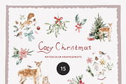 Cozy Christmas Watercolor Set, an Object Graphic by Watercolor_Ma (Thumbnail 4 of 8)