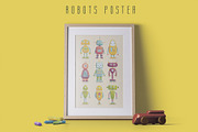CUTE ROBOTS hand drawn clipart set, an Animal Illustration by Alina Mubarak (Thumbnail 7 of 11)
