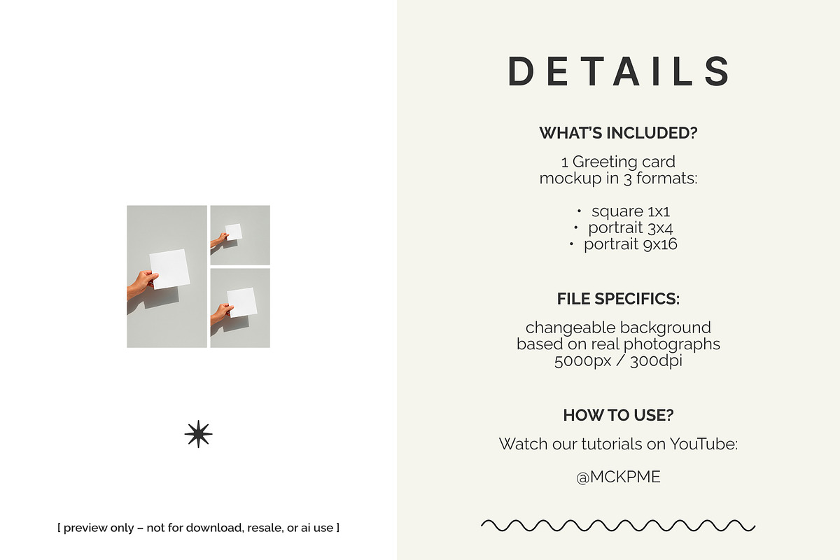 Square 1x1 greeting card mockup, a Merchandise Mockup by MCKP*ME (Photo 2 of 5)