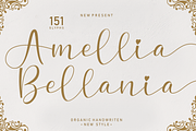 Amellia Bellania | handwritten font, a Script Font by Scratchones (Thumbnail 1 of 10)