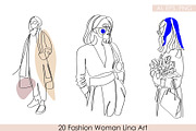 Women fashion art. Fashion vector, a Person Illustration by velychko.ua (Thumbnail 3 of 11)