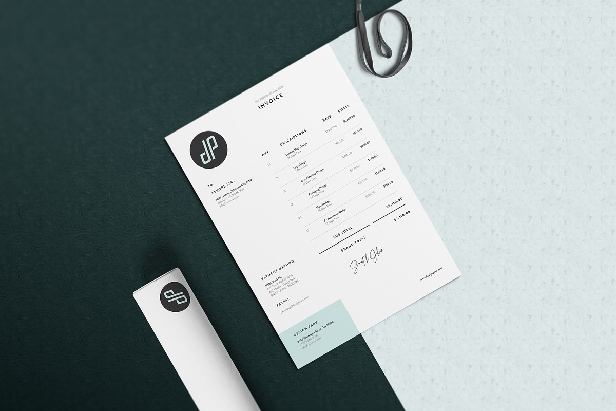DP Elegant Corporate Identity Pack, a Stationery Template by AyshaCanvas (Photo 3 of 7)
